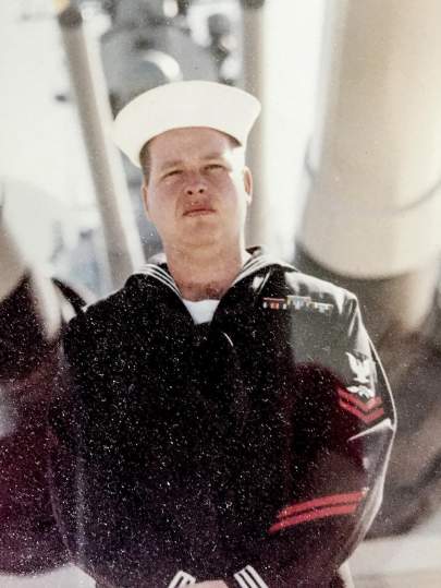 David Gilchrist serving in the U.S. Navy